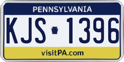 PA license plate KJS1396