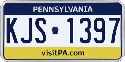 PA license plate KJS1397