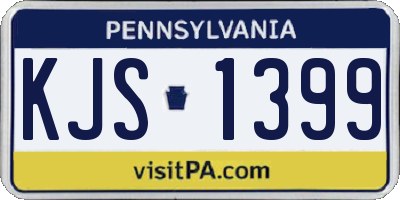 PA license plate KJS1399