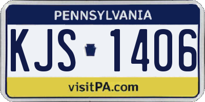 PA license plate KJS1406