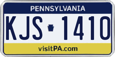 PA license plate KJS1410