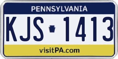 PA license plate KJS1413