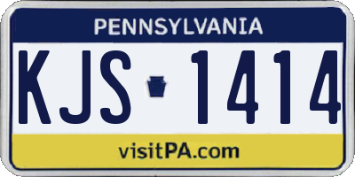 PA license plate KJS1414