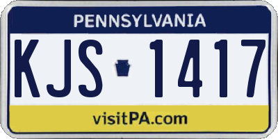 PA license plate KJS1417