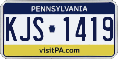 PA license plate KJS1419