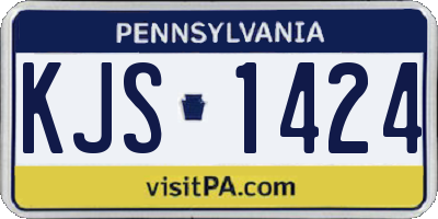 PA license plate KJS1424