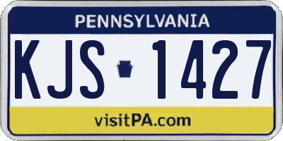 PA license plate KJS1427