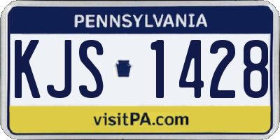 PA license plate KJS1428