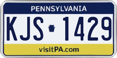 PA license plate KJS1429