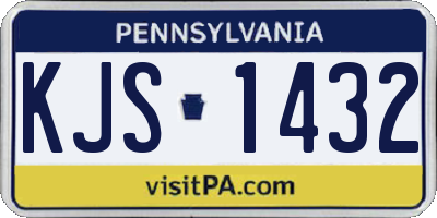 PA license plate KJS1432