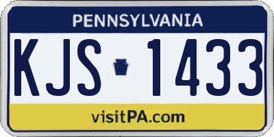 PA license plate KJS1433