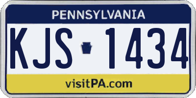 PA license plate KJS1434
