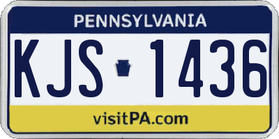 PA license plate KJS1436