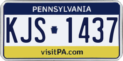 PA license plate KJS1437