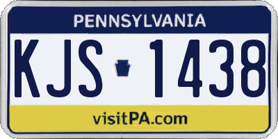 PA license plate KJS1438