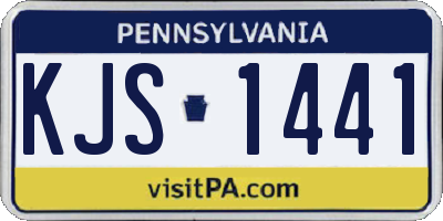 PA license plate KJS1441