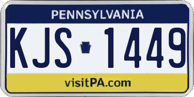 PA license plate KJS1449