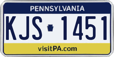 PA license plate KJS1451