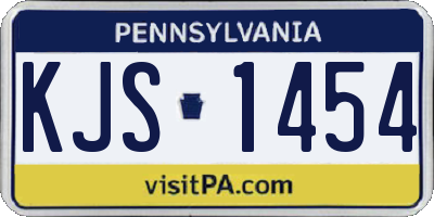PA license plate KJS1454