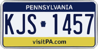 PA license plate KJS1457