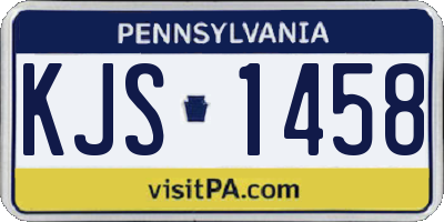 PA license plate KJS1458