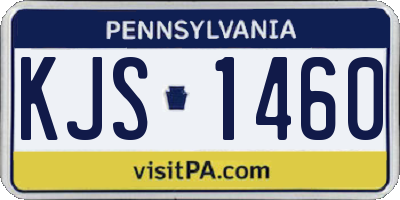 PA license plate KJS1460