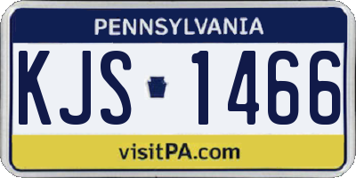PA license plate KJS1466