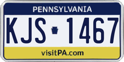 PA license plate KJS1467