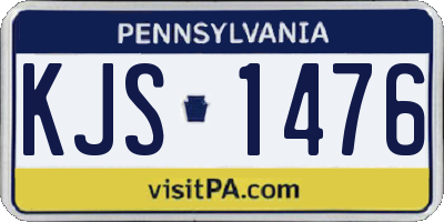 PA license plate KJS1476