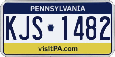 PA license plate KJS1482