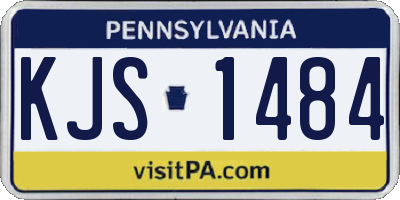 PA license plate KJS1484