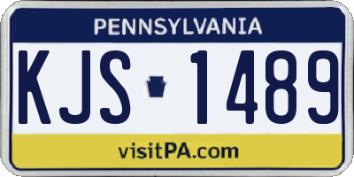 PA license plate KJS1489