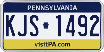 PA license plate KJS1492