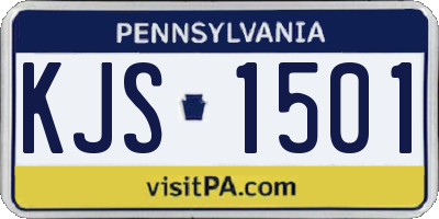 PA license plate KJS1501
