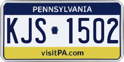 PA license plate KJS1502