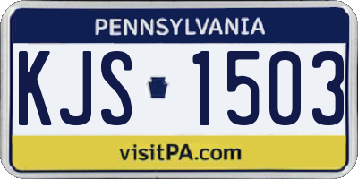 PA license plate KJS1503