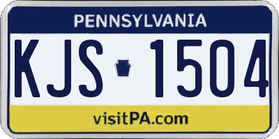 PA license plate KJS1504