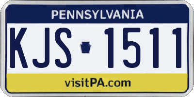 PA license plate KJS1511