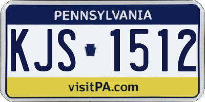 PA license plate KJS1512