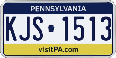 PA license plate KJS1513