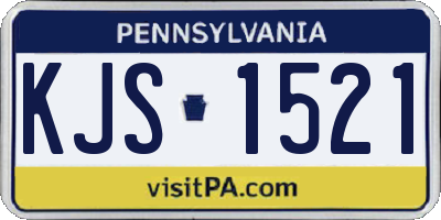 PA license plate KJS1521