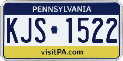 PA license plate KJS1522