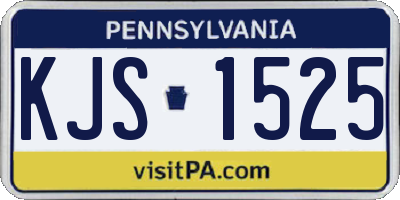PA license plate KJS1525