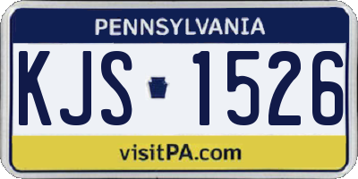 PA license plate KJS1526