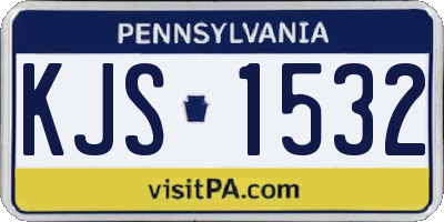 PA license plate KJS1532