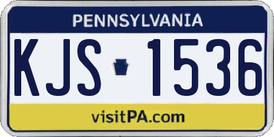 PA license plate KJS1536