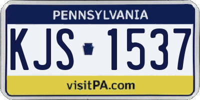 PA license plate KJS1537
