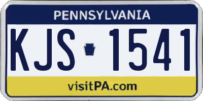 PA license plate KJS1541