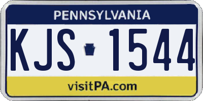 PA license plate KJS1544