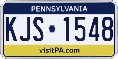 PA license plate KJS1548